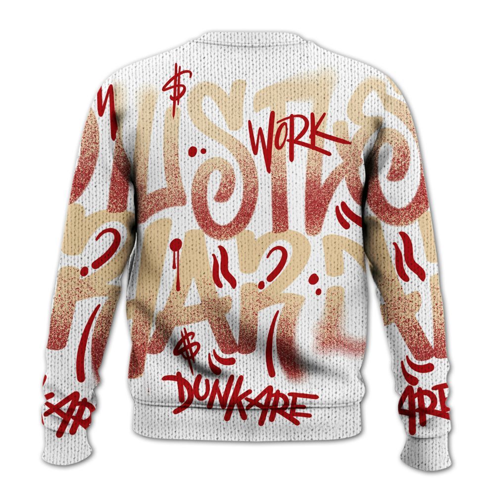 Knitted Sweater To Match Dunk Low Strawberry Waffle - Angel Hustle Hard