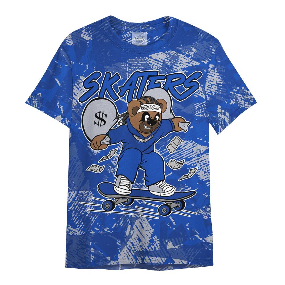 Shirt To Match Air Foamposite One Royal - Skaters Bear Abstract Graffiti Shirt Unisex
