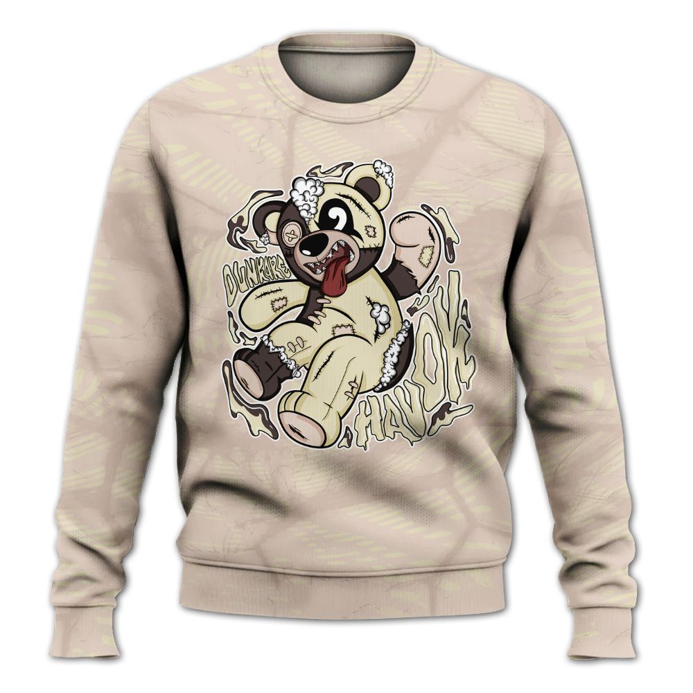 Sweatshirt To Match A Ma Maniere X Fossil Stone 4s - Havok Bear All Over Print