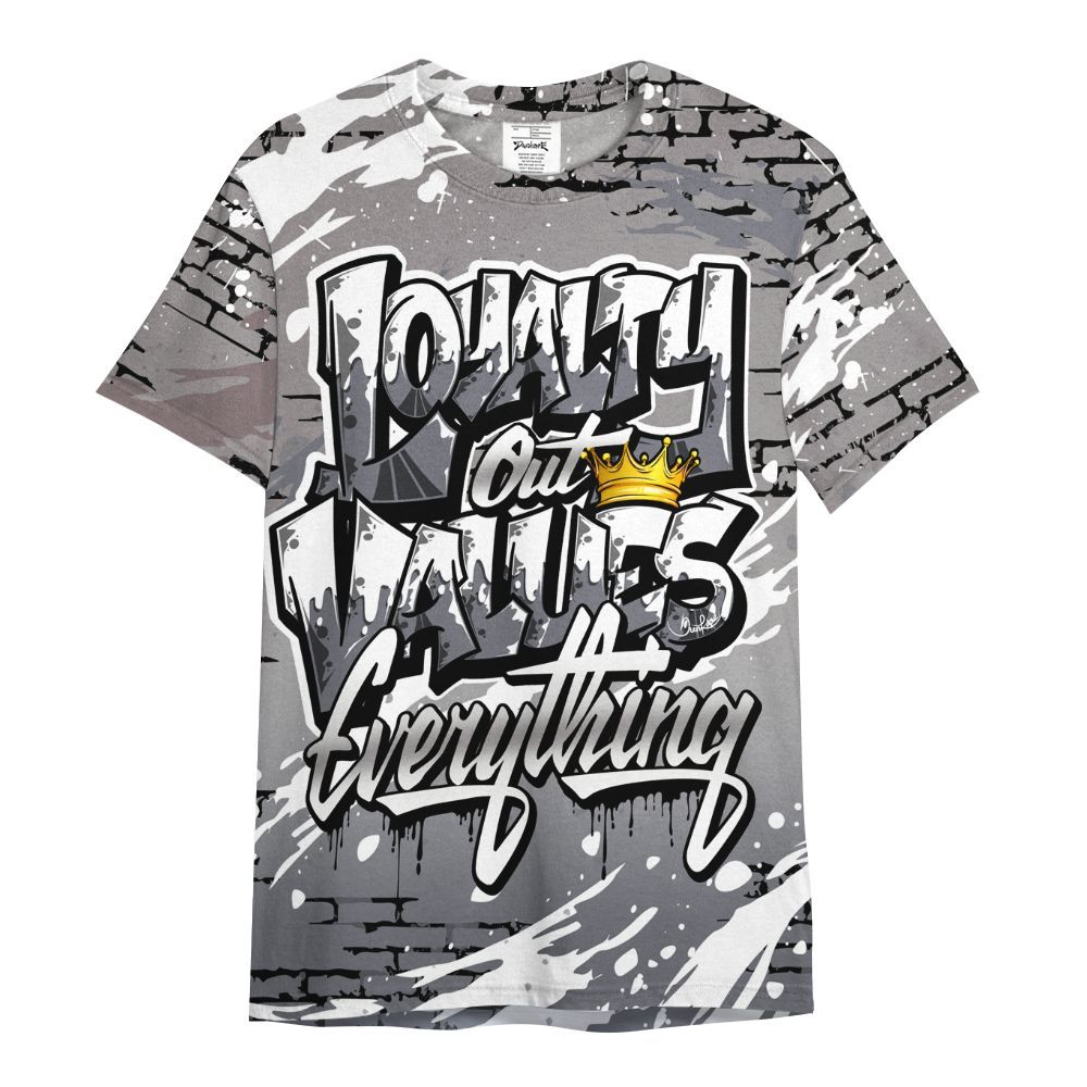Shirt To Match Cool Grey 11s - Values Of Loyalty Drip All Over Print
