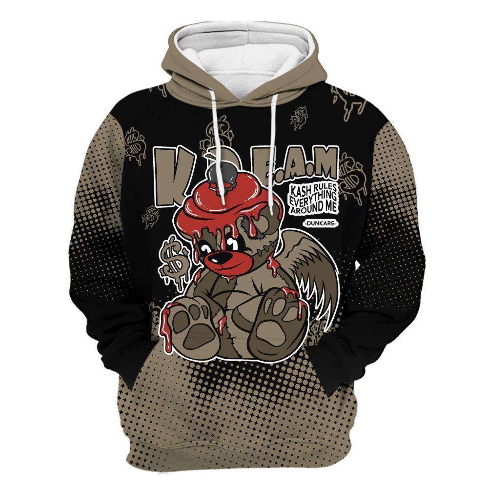 Hoodie To Match Olive 9s - Loot Bear Unique Drip All Over Print