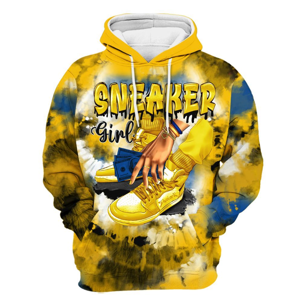 Hoodie To Match High Laney 1s - SNEAKER Girl Money Drip Tie Dye All Over Print