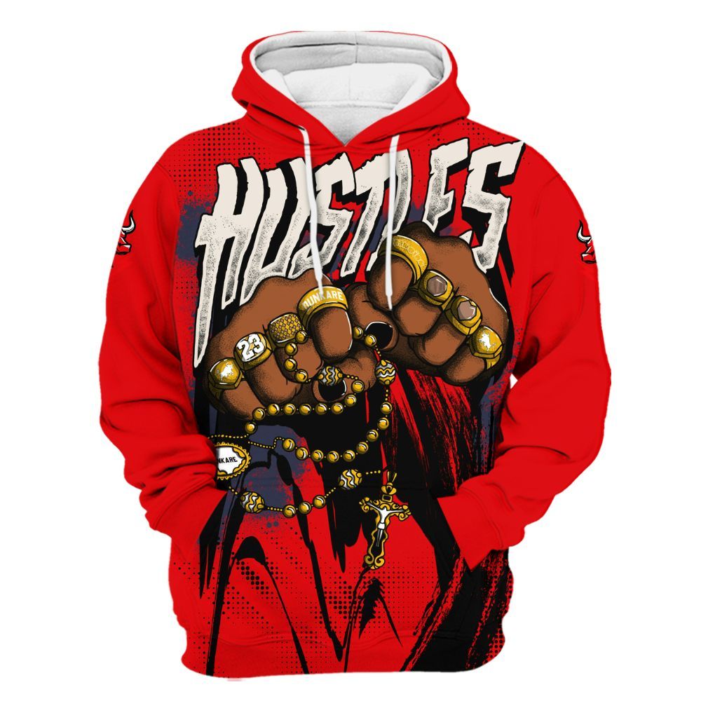 Hoodie To Match Low OG Howard University 1s - Hustle Make Money All Over Print