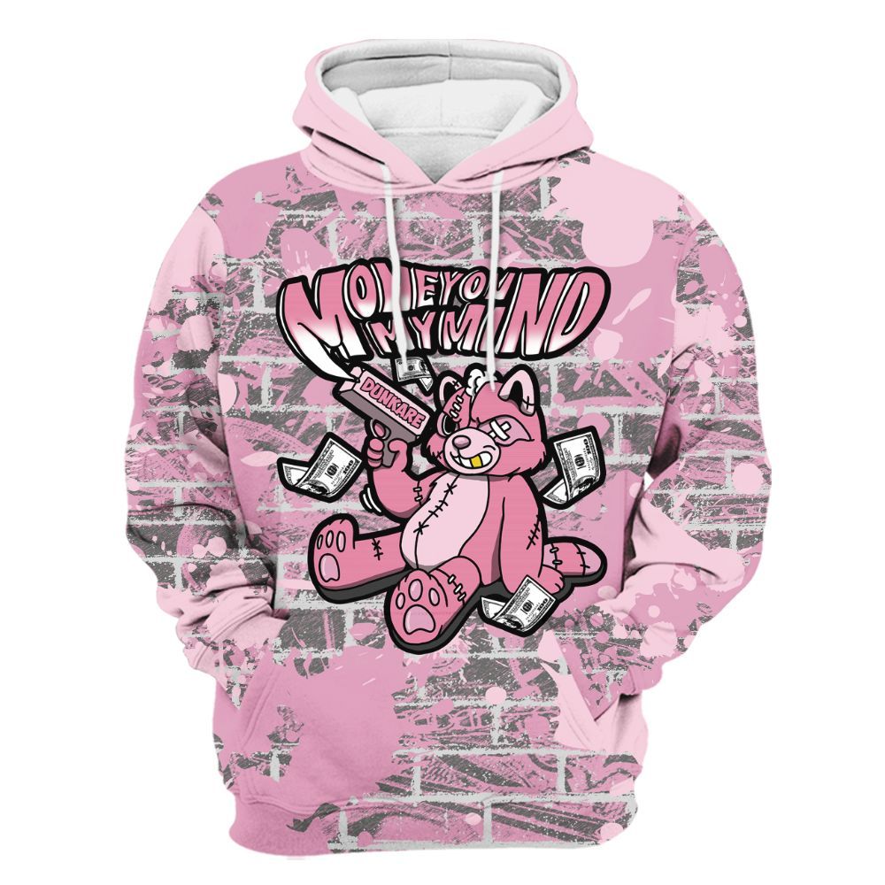 Hoodie To Match Orchid 4s - Money On My Mind Raccoon Brick All Over Print