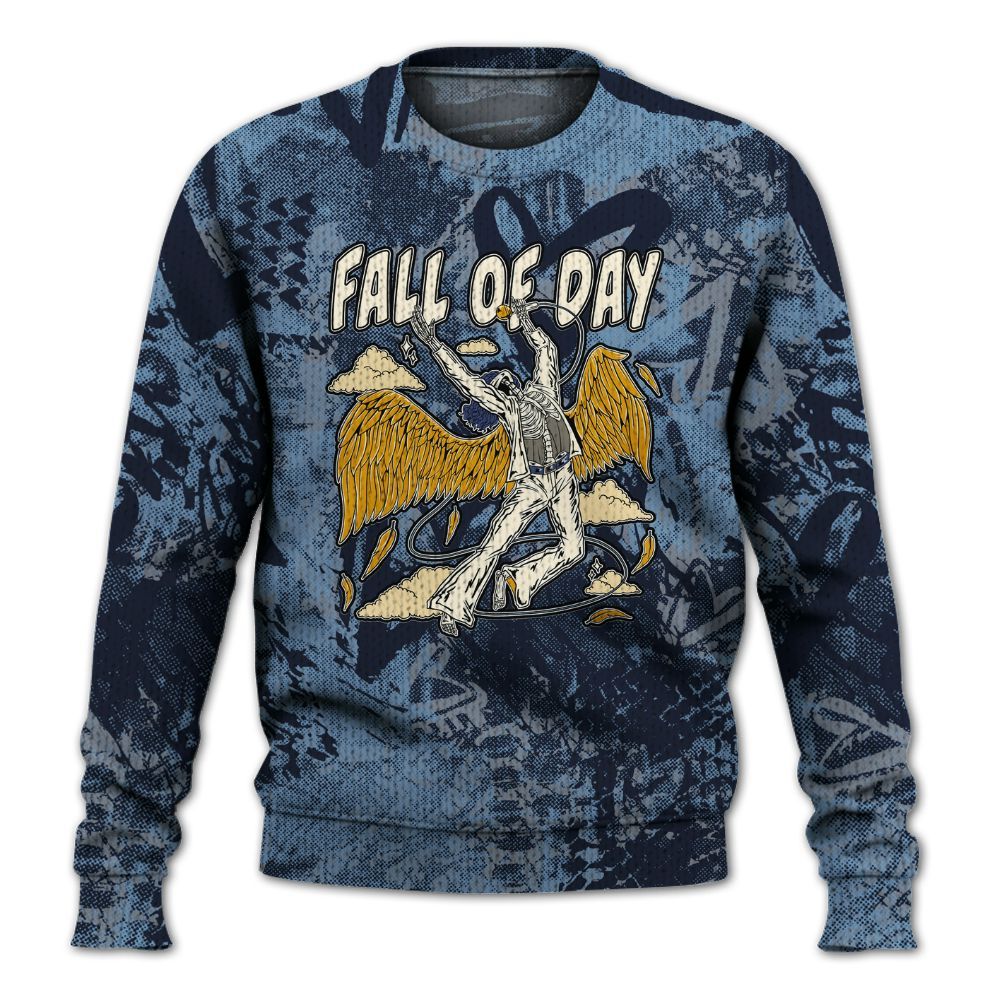Knitted Sweater To Match High OG First In Flight 1s - Fall Of Days Skeleton Heart