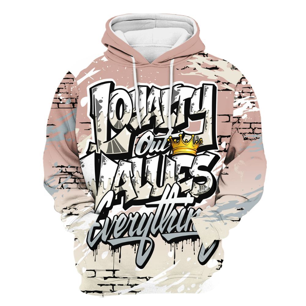 Hoodie To Match Air Force Low 1 Arctic Orange - Values Of Loyalty Drip All Over Print