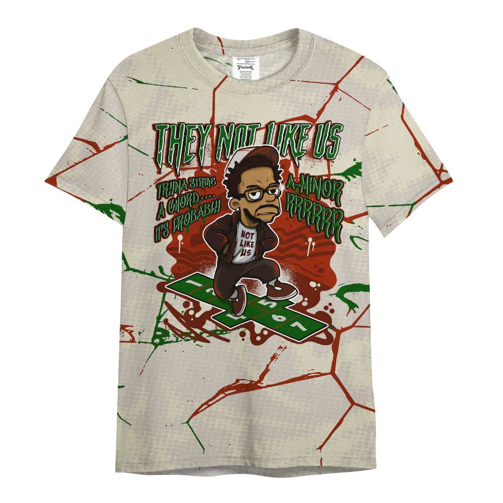 Shirt To Match El Grito 5s - Hopscotch Dislike Us Graphic Crack All Over Print