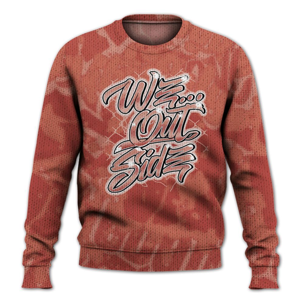 Knitted Sweater To Match Dune Red 13s - We OutSider Graphic Street