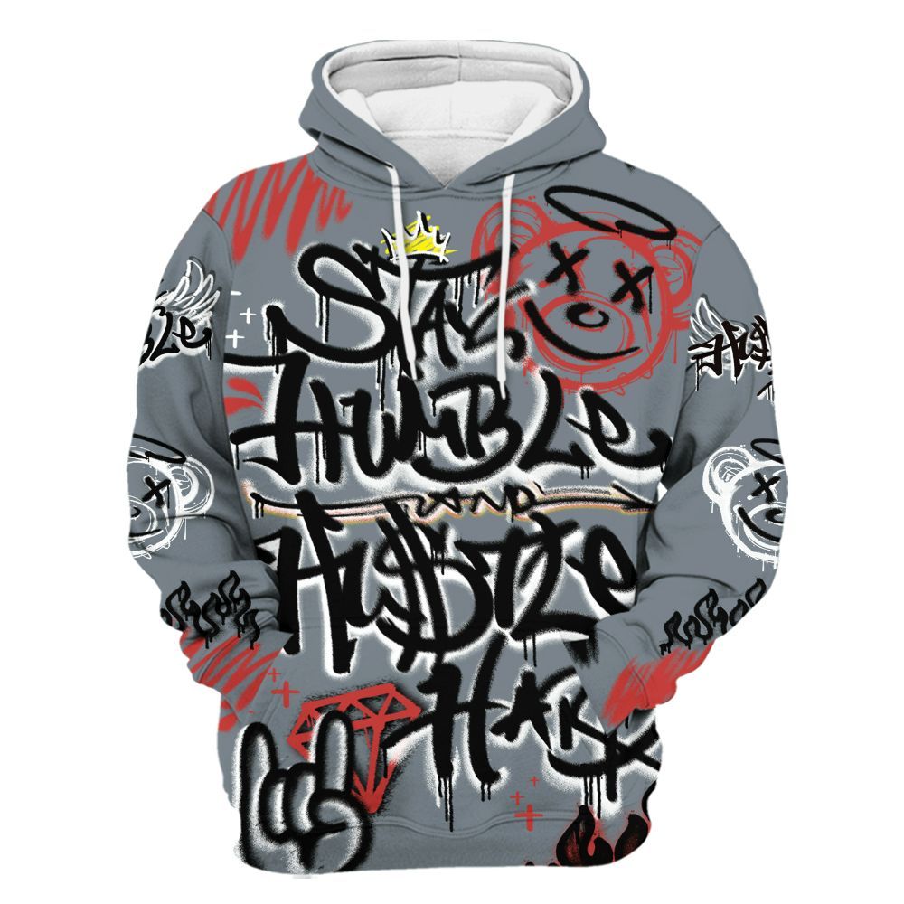 Hoodie To Match Wolf Grey 13s - Humble Drip Streetwear Graffity All Over Print