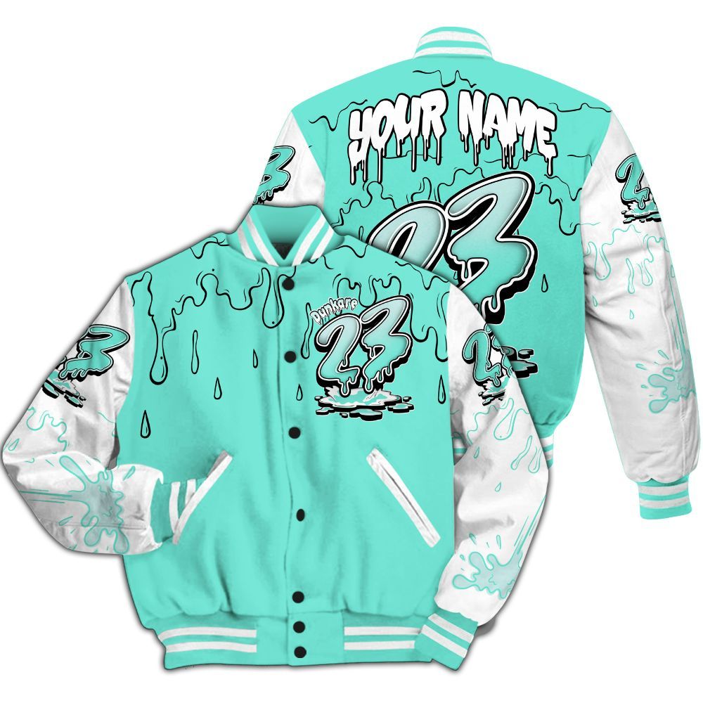 Varsity Jacket To Match Retro Low Igloo 11s - Custom Name 23 Drip All Over Print