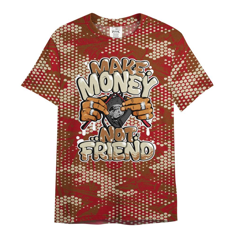 Shirt To Match Archaeo Brown 5s - Make Moneys Not Friend Graphic Banknotes All Over Print