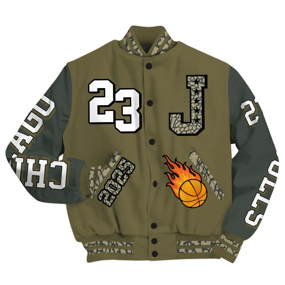 Varsity Jacket To Match Retro Family Affair 3s - Chicago 23 Basketball All Over Print