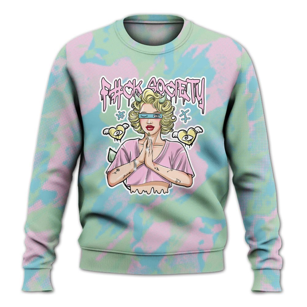 Sweatshirt To Match SB Dunk Low Visty - F#ck Xociety Halftone All Over Print