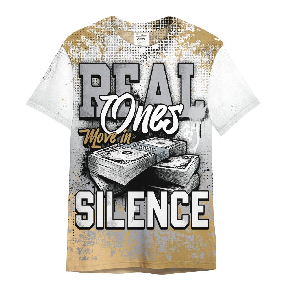 Shirt To Match Retro High OG Cool Grey 1s - Move In Silence Money Street Retro All Over Print
