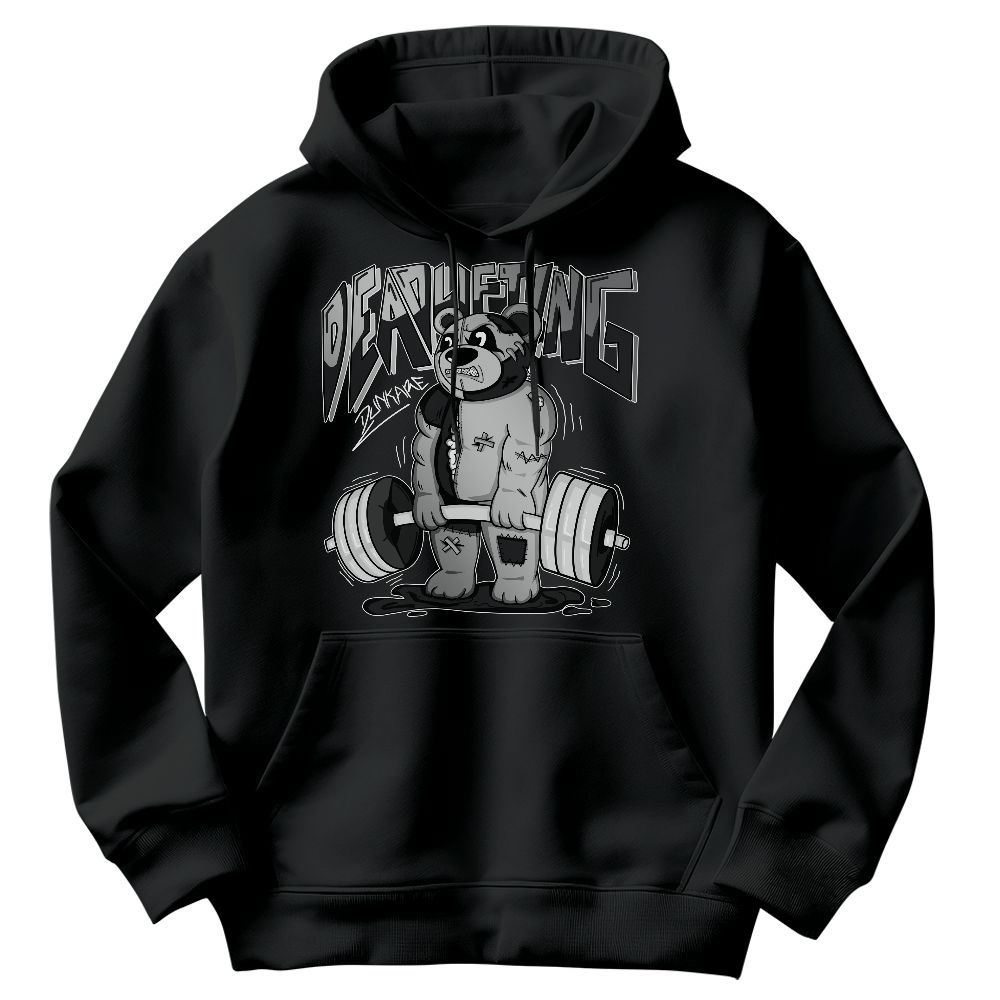 Sweatshirt To Match Metallic Silver 14s - Deadlifting Bear Graphic