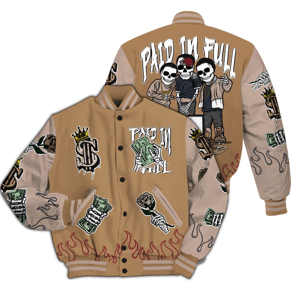 Varsity Jacket To Match Kobe 4 Gold Medal - Fire Everybody Paid In All Over Print