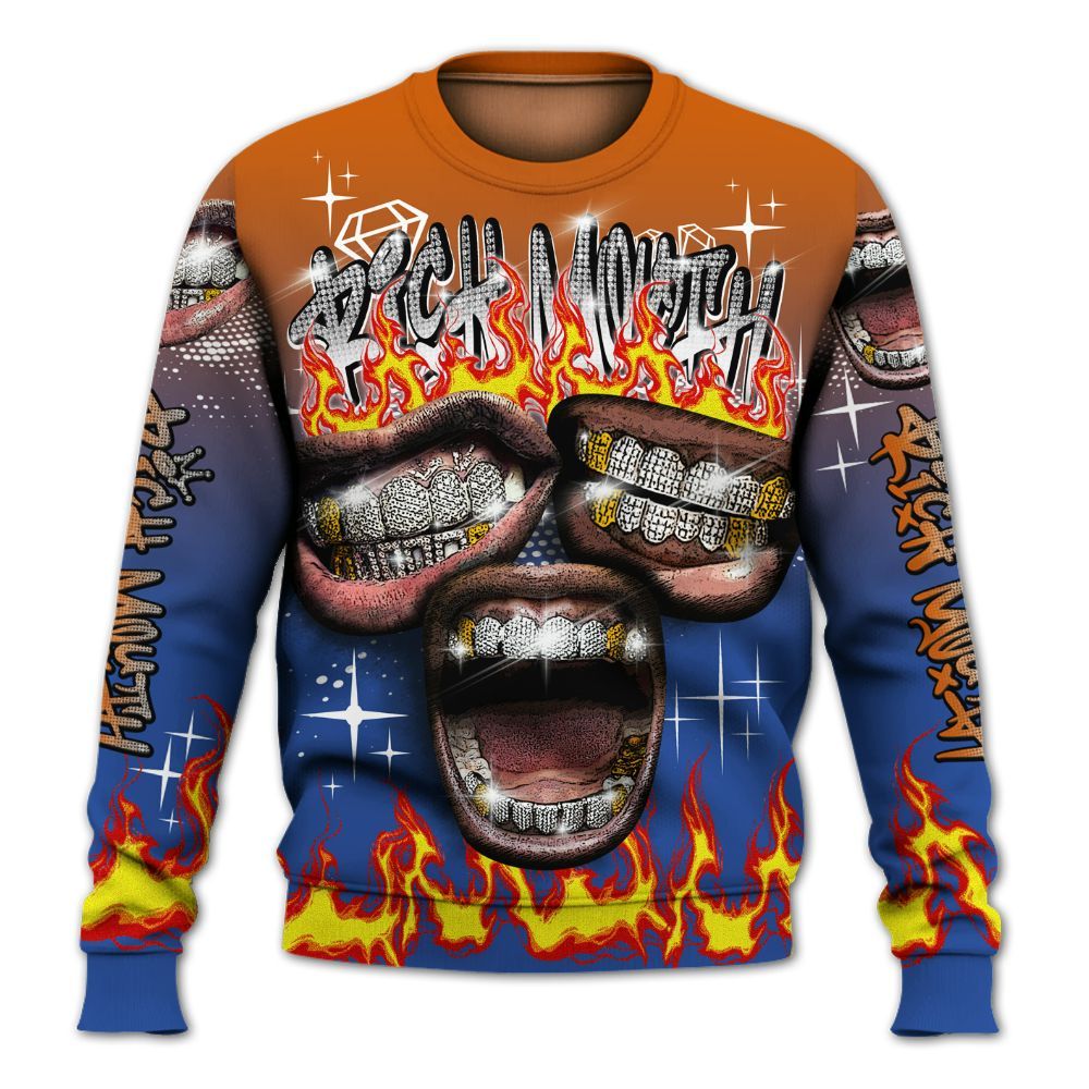 Sweatshirt To Match Palermo GS League - Rich Mouth Fire Rap Retro 90s All Over Print