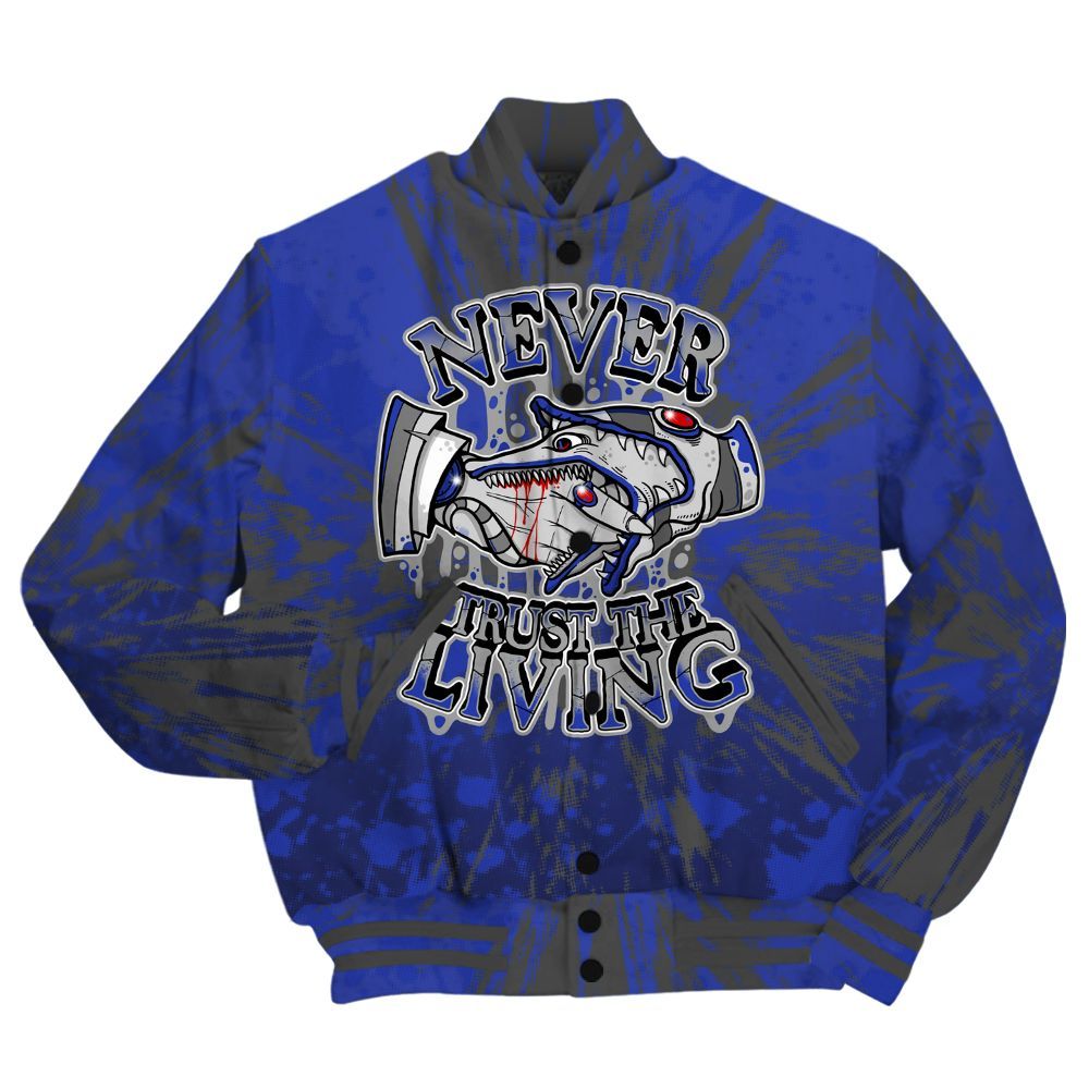 Varsity Jacket To Match Air Max Plus Black Racer Blue Shirt - Never Trusting Living Graphic Halloween All Over Print