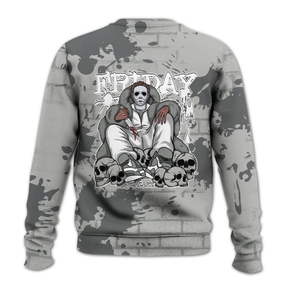 Sweatshirt To Match Retro Wet Cement 4s - Friday Brick All Over Print