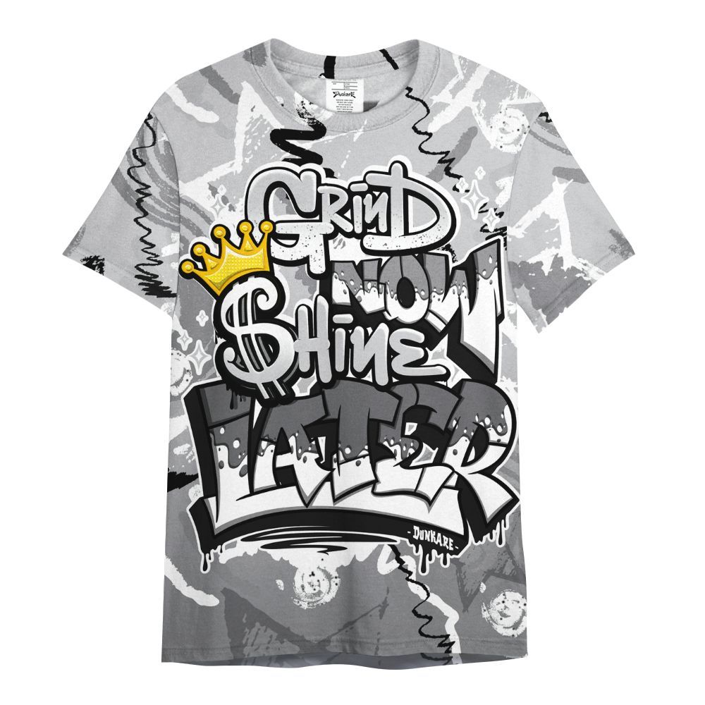 Shirt To Match Retro Wolf Grey 5s - Grind Shine Later Drip All Over Print