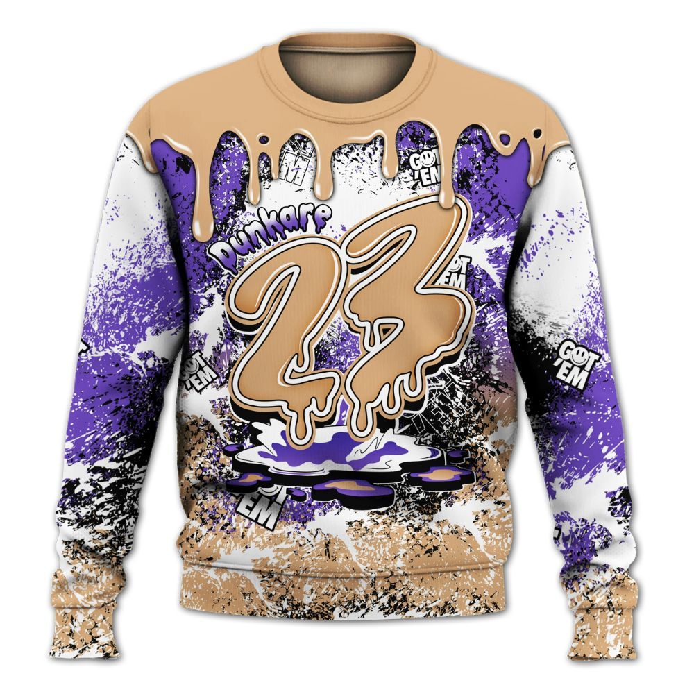 Sweatshirt To Match SE Afrobeats 7s - Dripping 23 Drip All Over Print