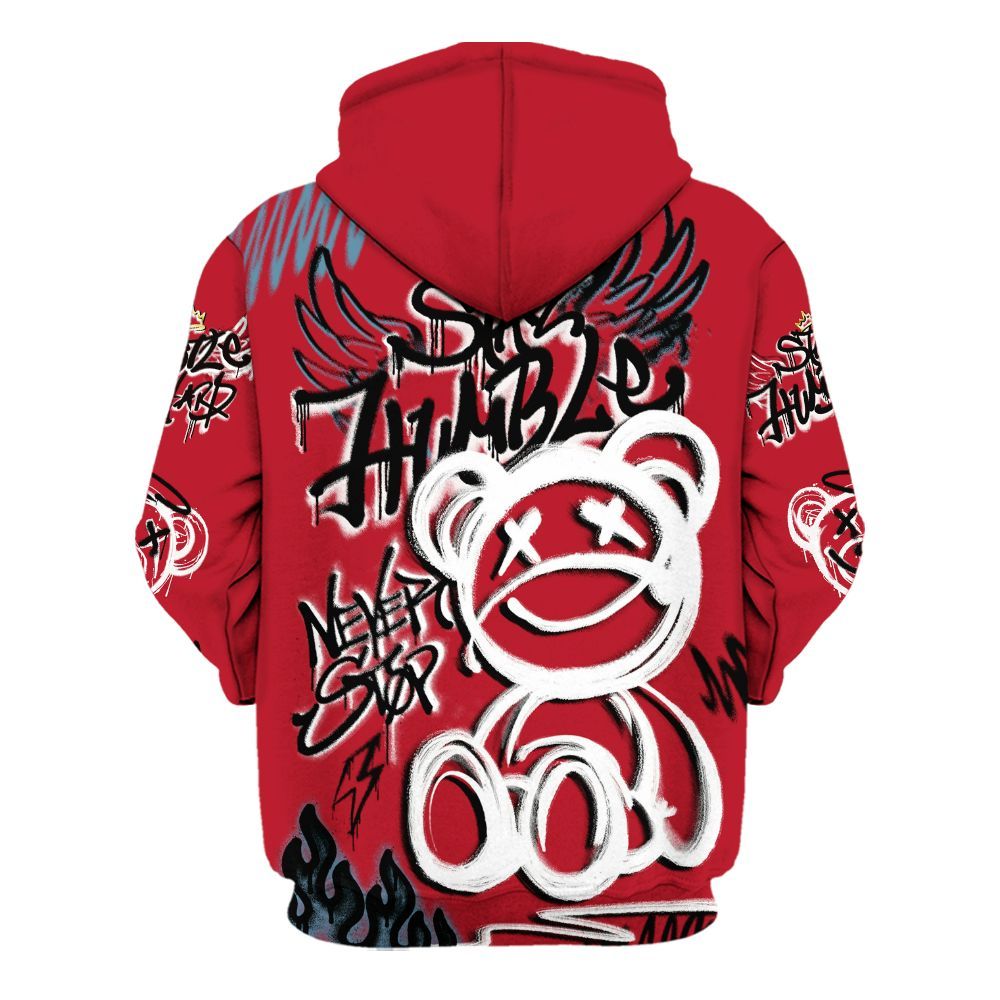 Hoodie To Match Retro Raging Bull 5s - Humble Drip Streetwear Graffity All Over Print