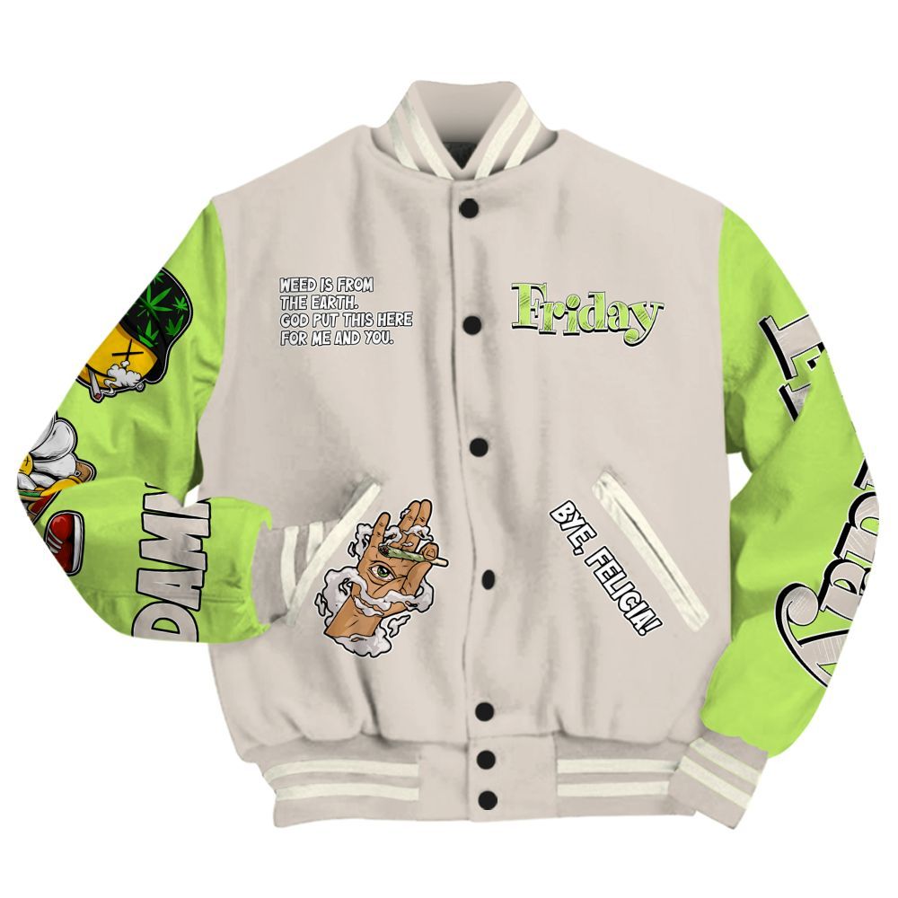 Varsity Jacket To Match Jack Black Night Silver - Friday Sneaker Stress Style All Over Print