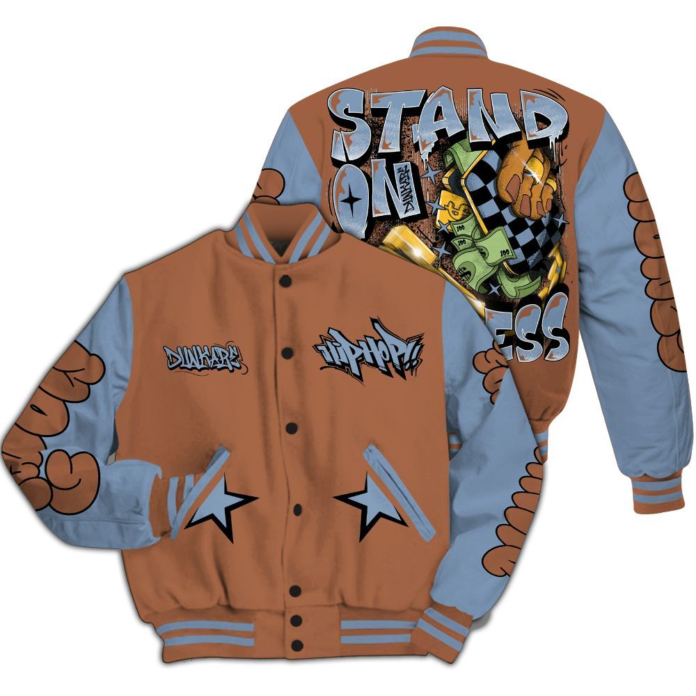 Varsity Jacket To Match Air Foamposite Metallic Copper - Stand Business Graffiti Streetwear All Over Print