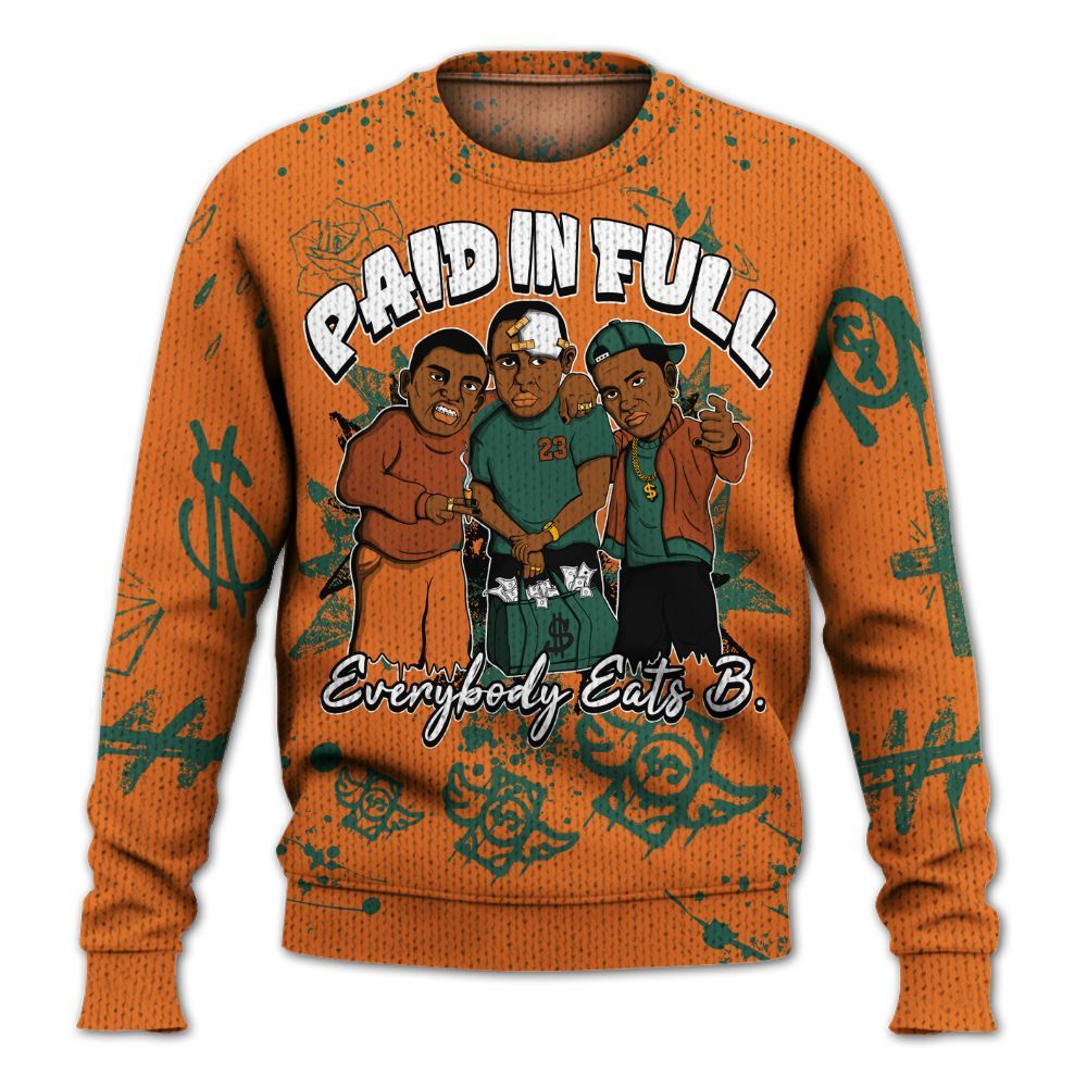 Knitted Sweater To Match Dunk Low Ceramic - Everybody Paid In Full Crayon