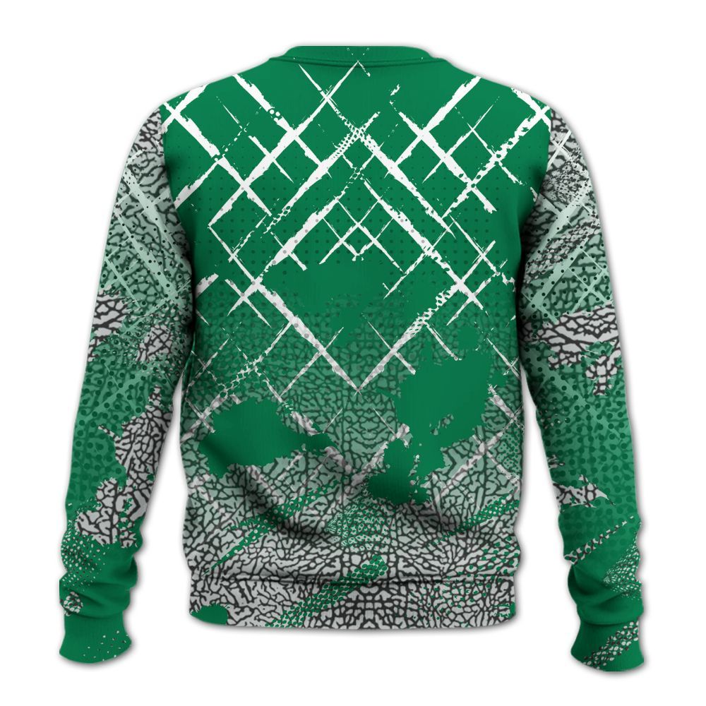 Sweatshirt To Match Pine Green 3s - Halftone Stand Business Dripping All Over Print