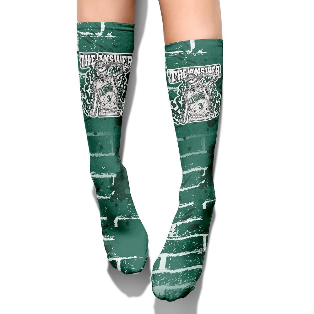 Sock To Match Oxidized Green 4s - Allen Answer Skeleton Brick