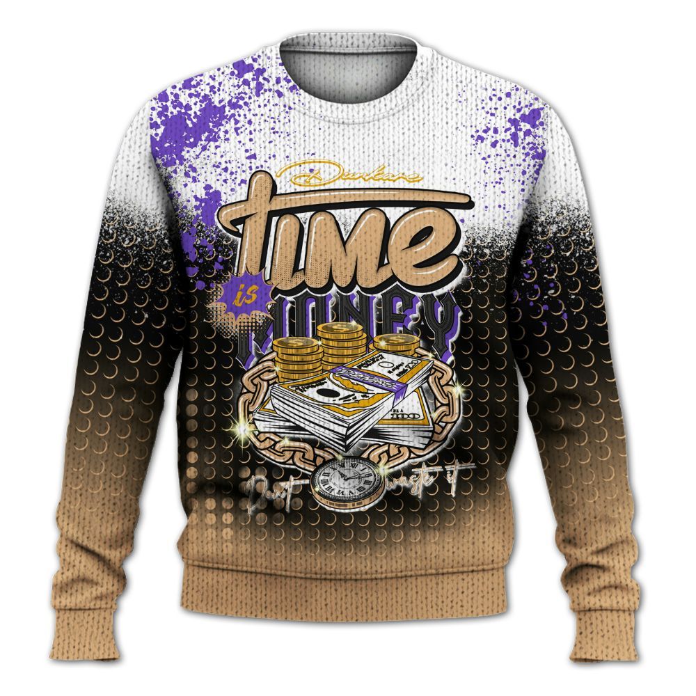 Knitted Sweater To Match SE Afrobeats 7s - Halftone Time Is Money