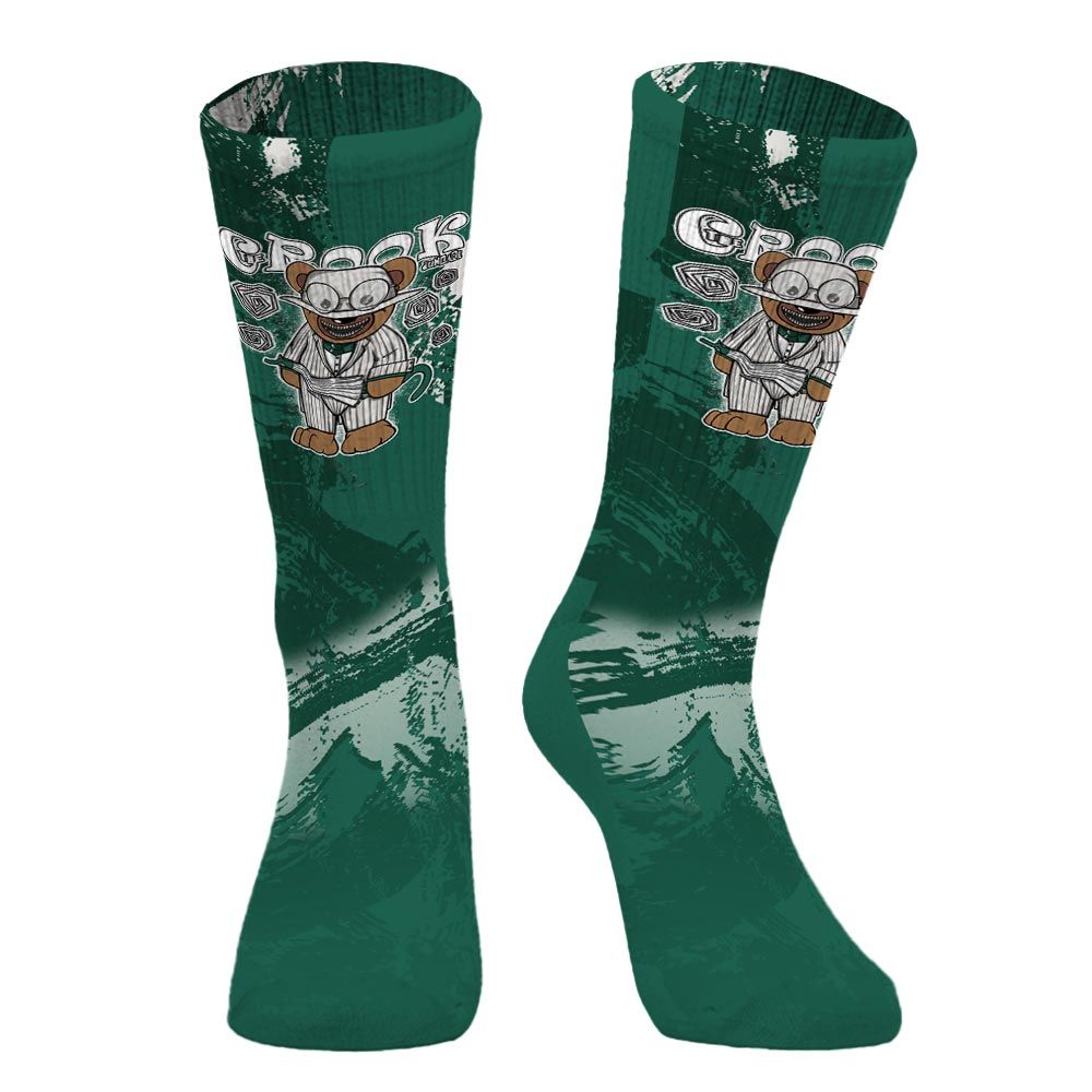 Sock To Match Oxidized Green 4s - Swindler Bear Circle Slpash