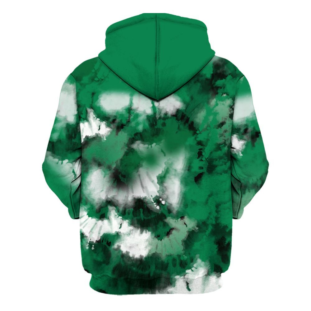 Hoodie To Match Lucky Green 2s - God Blessed Tie Dye All Over Print