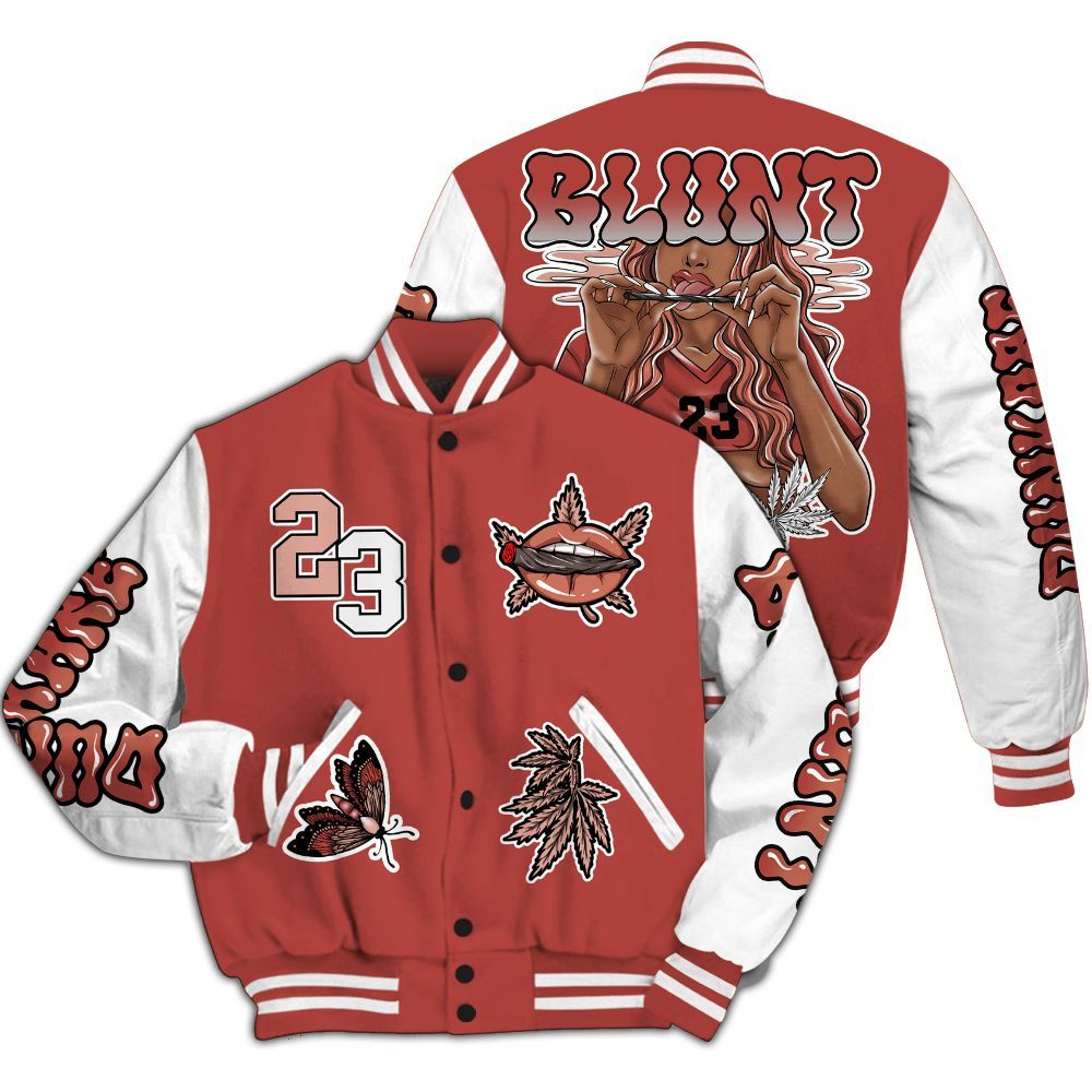 Varsity Jacket To Match Dune Red 13s - Bluntz Unique All Over Print