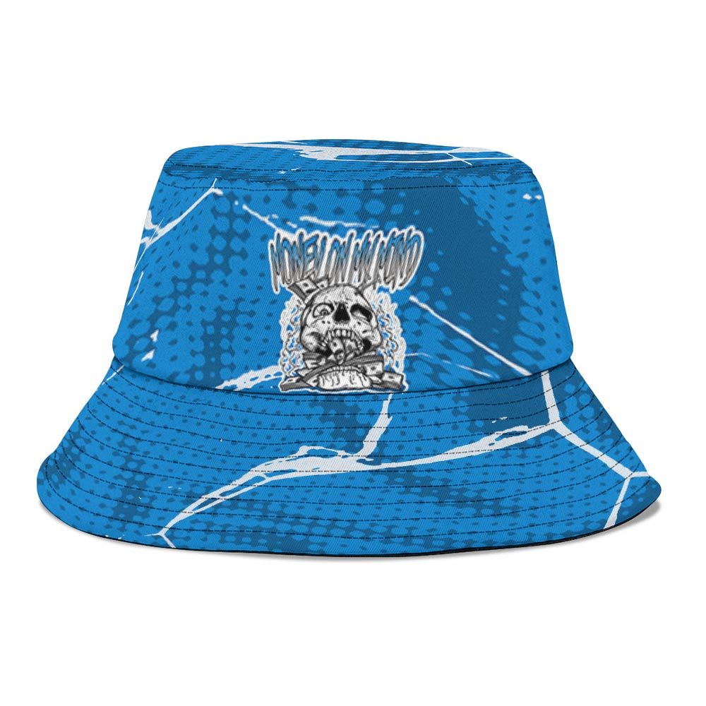 Bucket Hat To Match Military Blue 4s Graphic, MOMM Skeleton