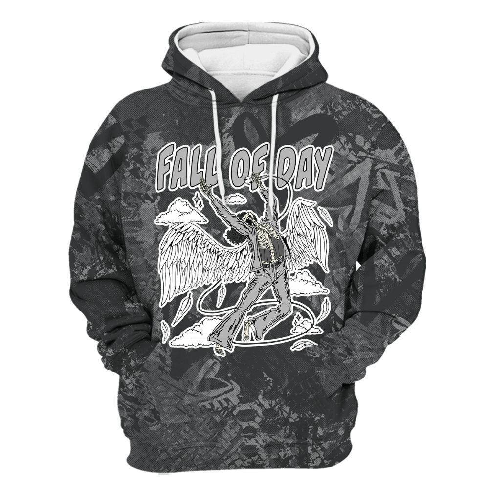 Hoodie To Match White Thunder 4s - Fall Of Days Skeleton Heart All Over Print