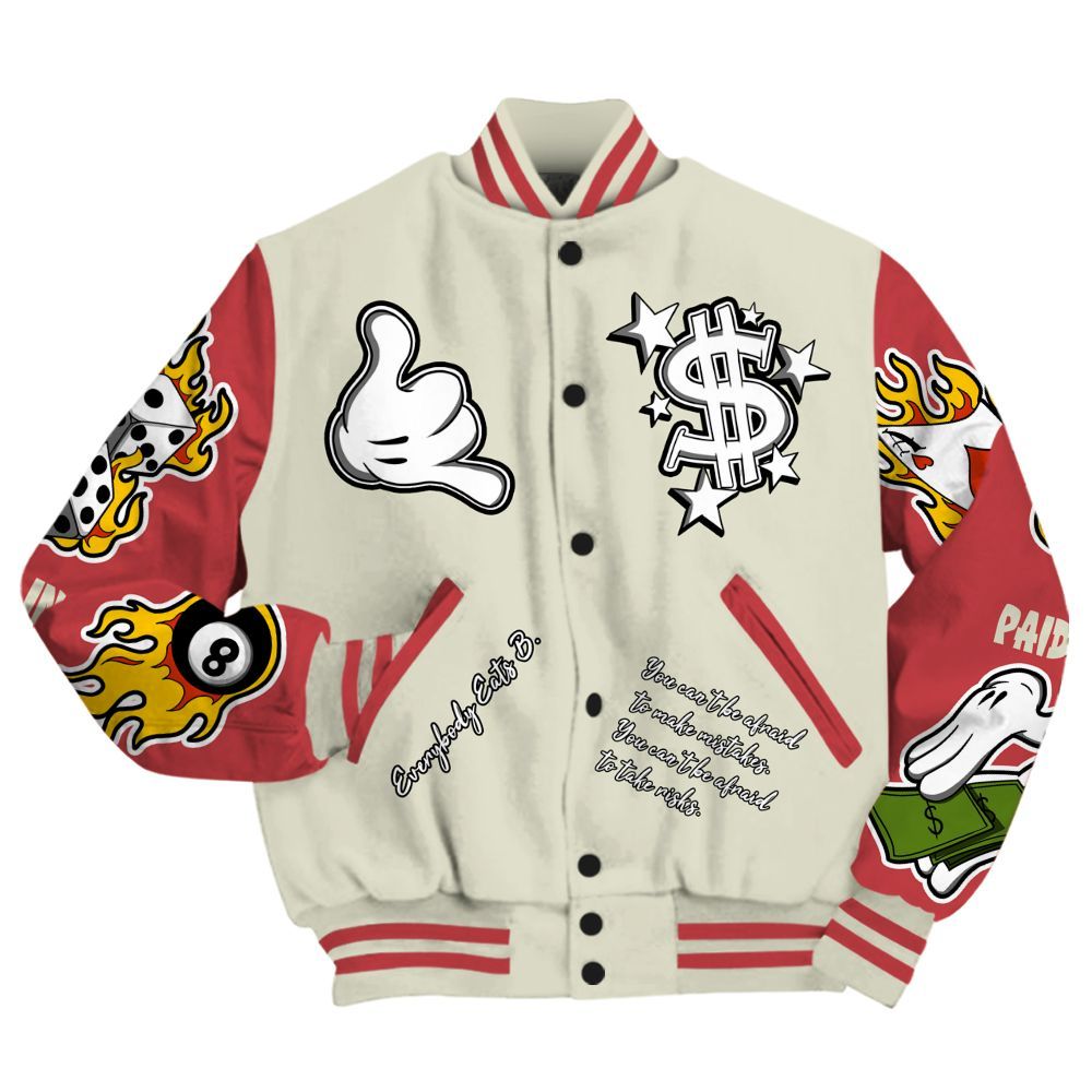 Varsity Jacket To Match Valentine's Day 2026 4s - Everybody Paid In Full Graphic All Over Print