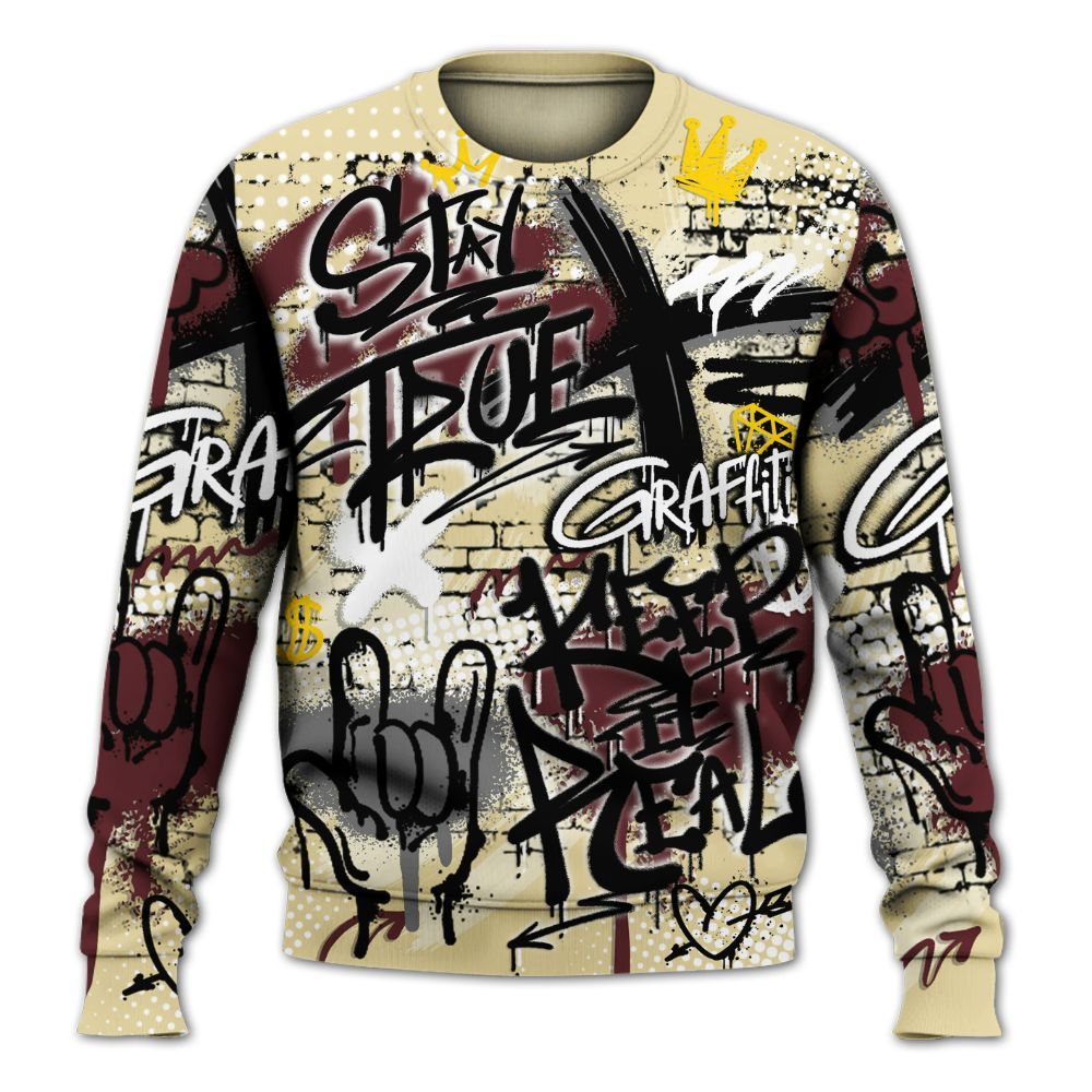 Sweatshirt To Match Women Phantom 12s - True It Real Graffiti Streetwear All Over Print