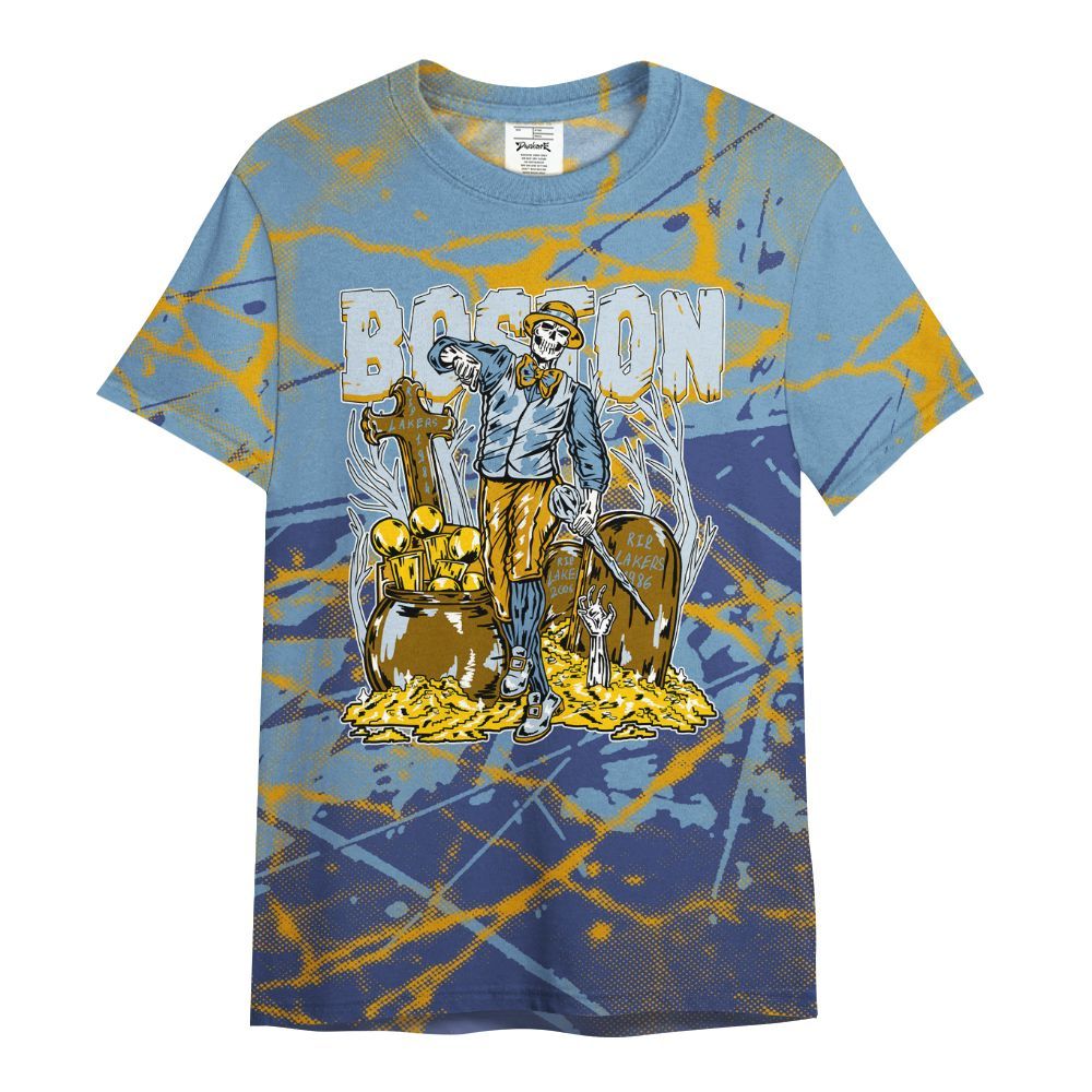 Shirt To Match High OG First In Flight 1s - Goldrush Skeleton Profound All Over Print