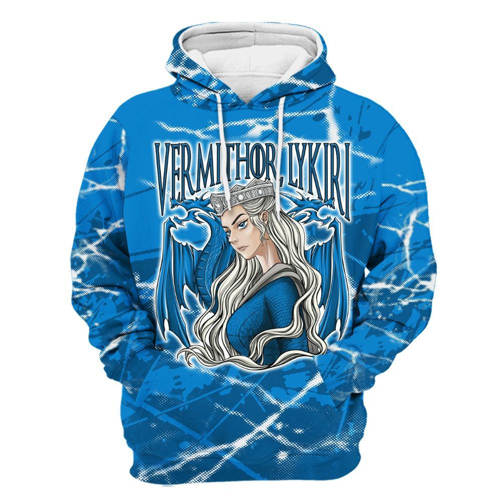 Hoodie To Match Military Blue 4s - Dragon's Mom! Profound All Over Print