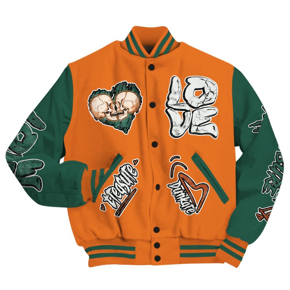 Varsity Jacket To Match Dunk Low Ceramic - Skull Bear All Over Print