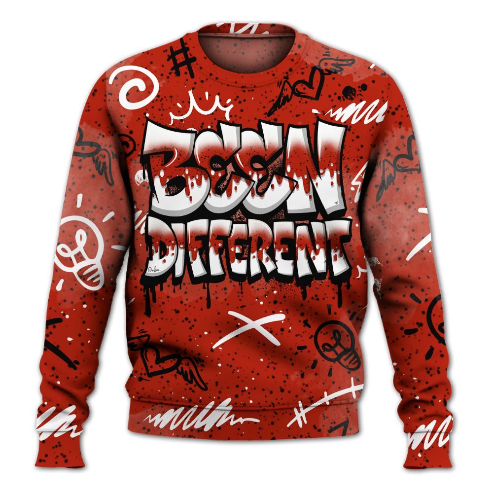 Sweatshirt To Match Red Cement 4s - Drip Been Di2ferent All Over Print