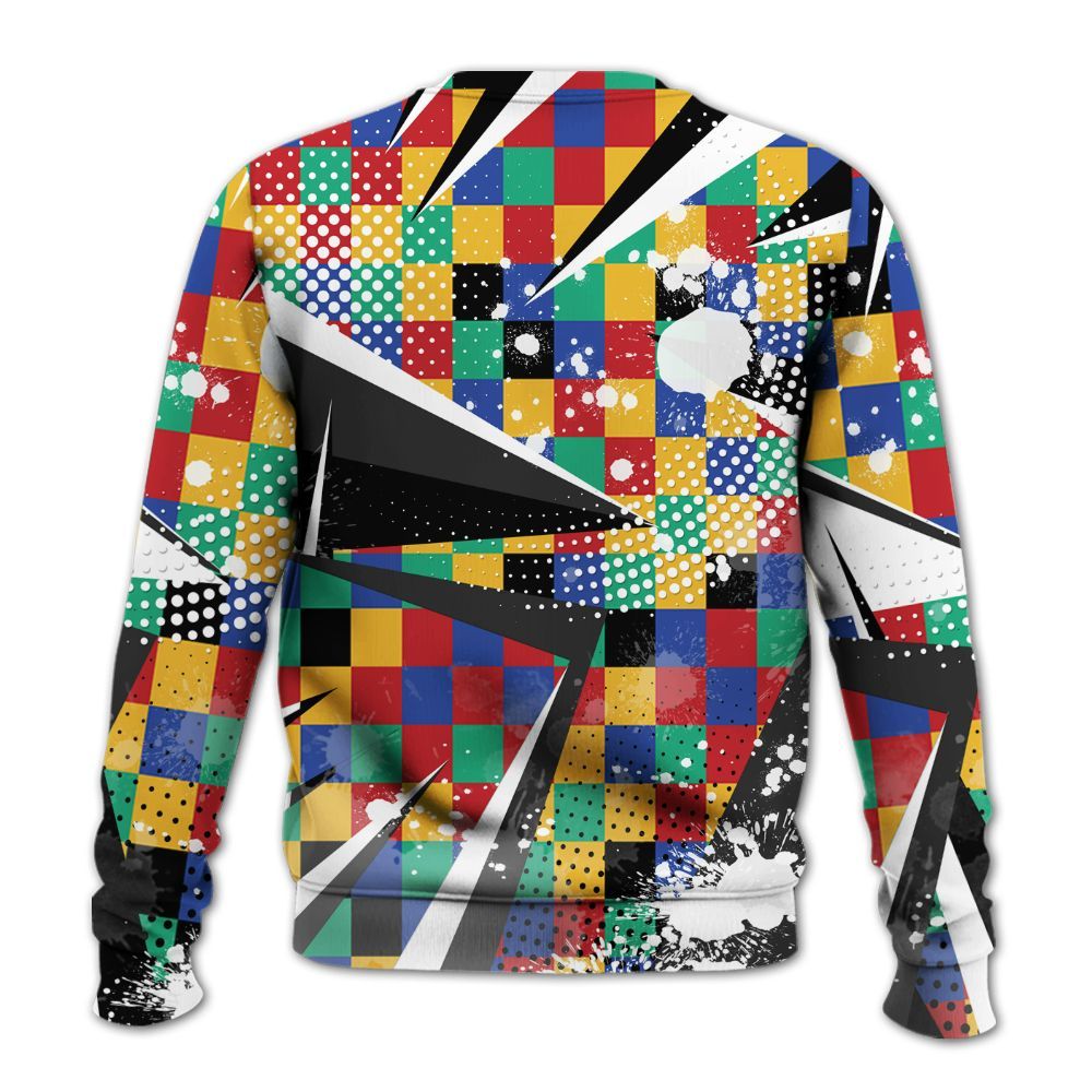 Sweatshirt To Match Air Rainbow Weave - Poly Trust No One Dripping All Over Print