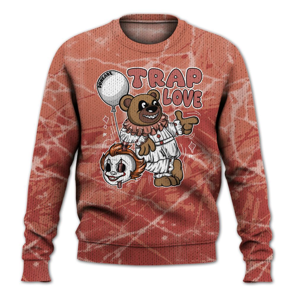 Knitted Sweater To Match Dune Red 13s - Trap Loves Bear Profound