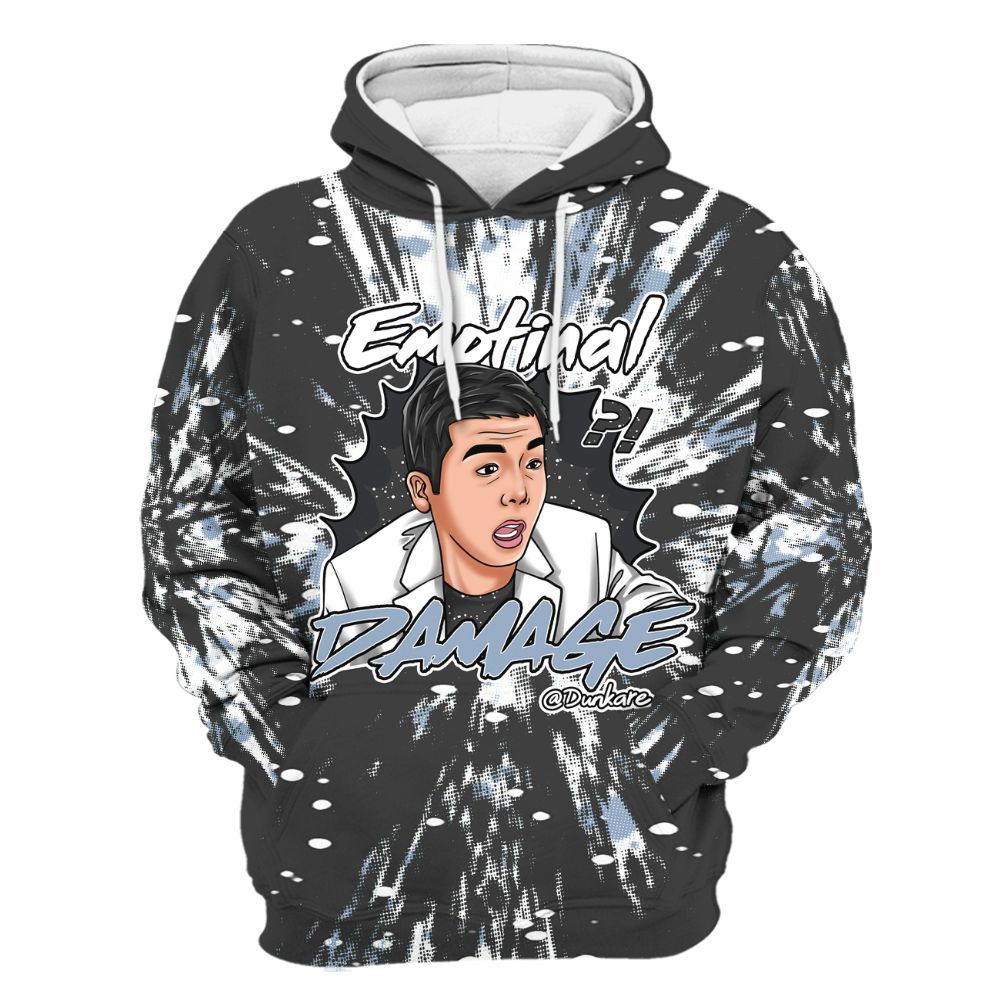 Hoodie To Match Reverse Black White 6s - Damaged Meme Shirt Unisex Outfit All Over Print