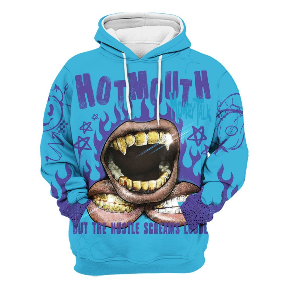 Hoodie To Match Retro Aqua 6s - Mouth Burning Street Style All Over Print
