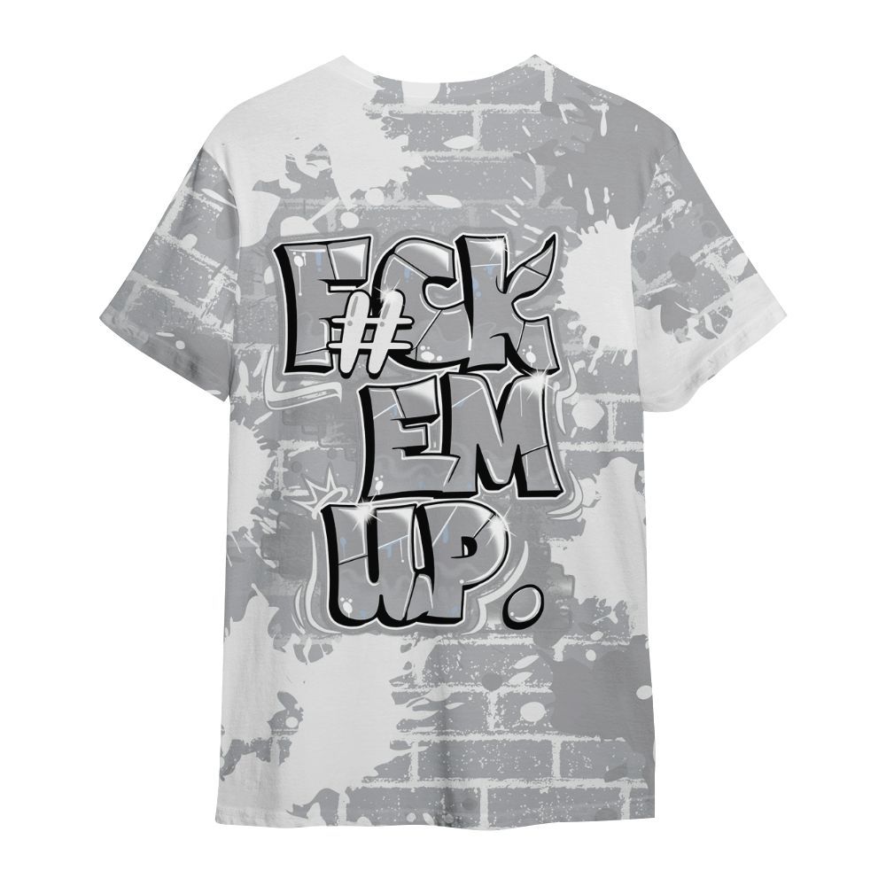 Shirt To Match Low OG Wolf Grey 1s - F#ck Em Graphic Brick Art All Over Print