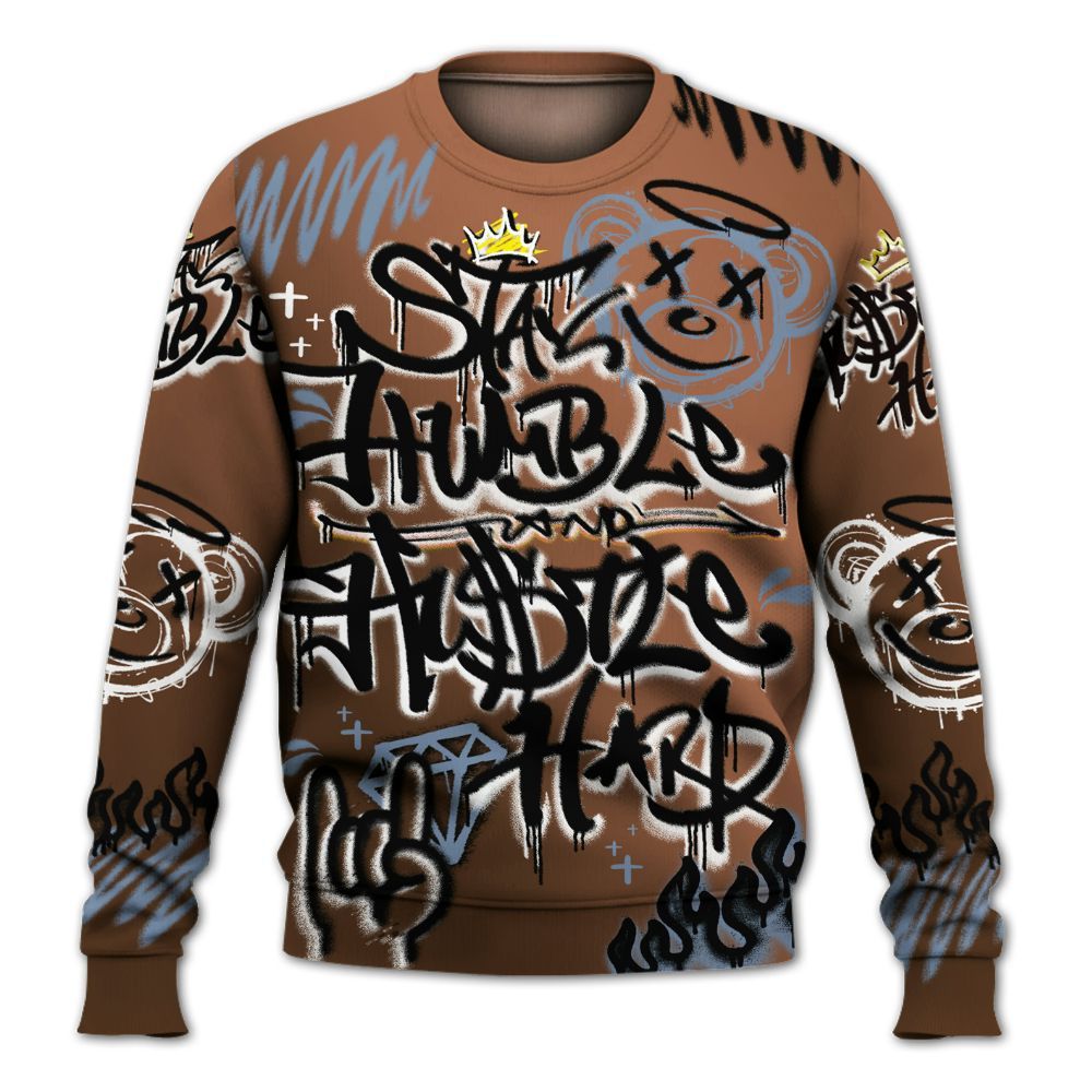 Sweatshirt To Match Air Foamposite Metallic Copper - Humble Drip Streetwear Graffity All Over Print