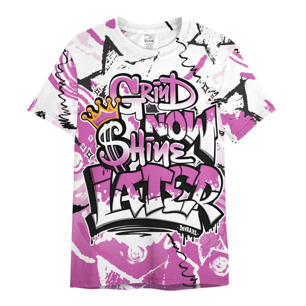 Shirt To Match Hyper Violet 4s - Grind Shine Later Drip All Over Print